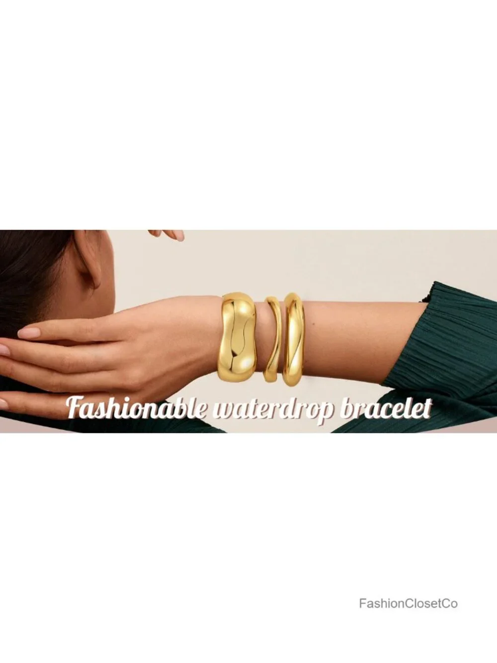 Chunky Gold Bangle Bracelets Stackable Cuff Set Fashion Jewelry for Women